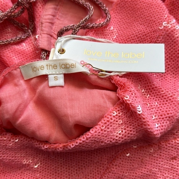 Love the Label- NWT Sequin Barbie Pink Scoop Neck Cutout Maxi Dress - Picture 4 of 10